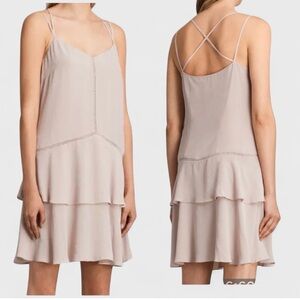 ALLSAINTS Karin Cream Mini Slip Dress | Size 0 | Like New
